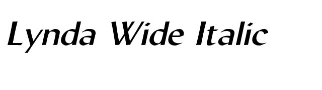 Lynda Wide Italic font preview