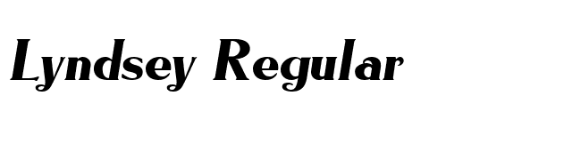 lyndsey-regular font preview