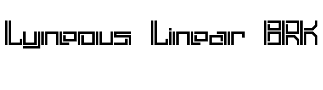 Lyneous Linear BRK font preview
