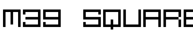 m39-squarefuture font preview