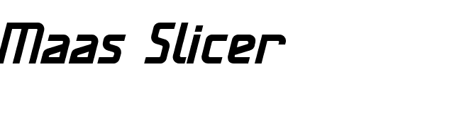 Maas Slicer font preview