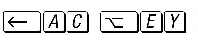 Mac Key Caps font preview
