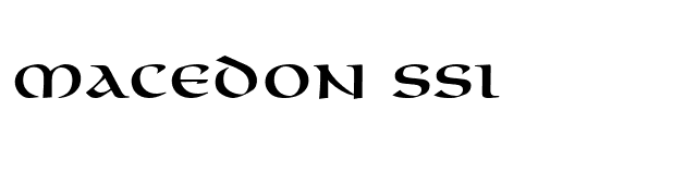 Macedon SSi font preview