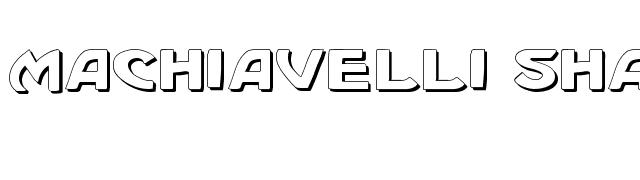 machiavelli-shadow font preview