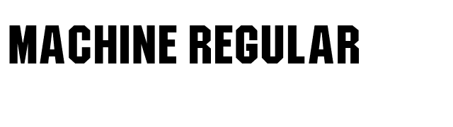 machine-regular font preview