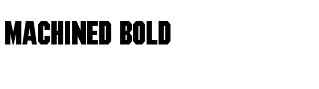 Machined Bold font preview
