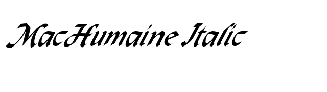 MacHumaine Italic font preview