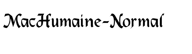 MacHumaine-Normal font preview