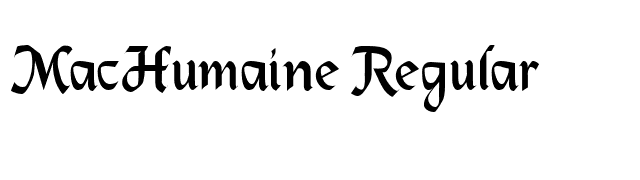 MacHumaine Regular font preview