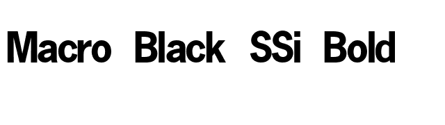 Macro Black SSi Bold font preview