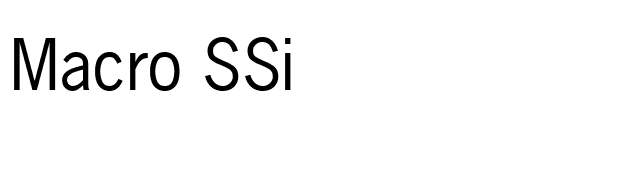 Macro SSi font preview