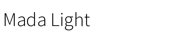 Mada Light font preview