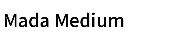 Mada Medium font preview
