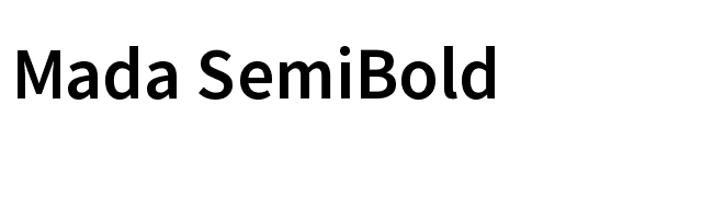 Mada SemiBold font preview