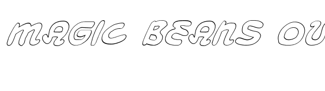 Magic Beans Outline Italic font preview