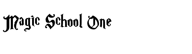 Magic School One font preview