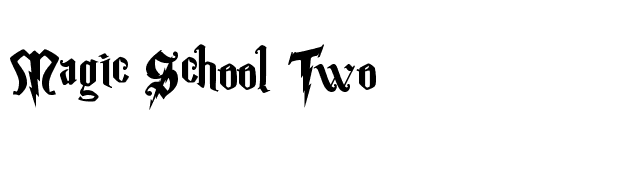 Magic School Two font preview