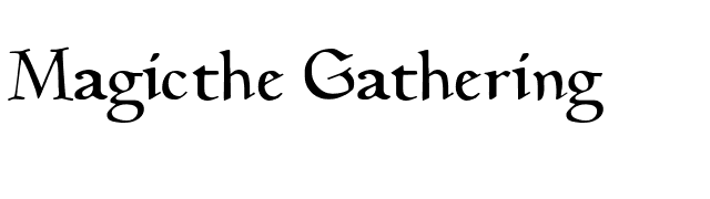 Magicthe Gathering font preview