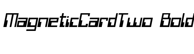 MagneticCardTwo Bold Italic font preview