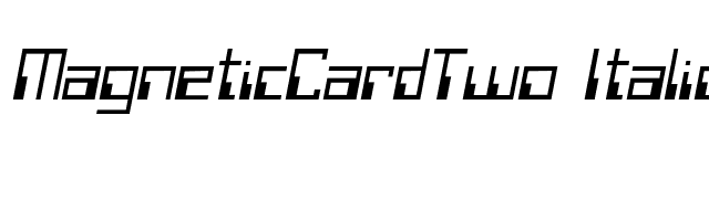 MagneticCardTwo Italic font preview