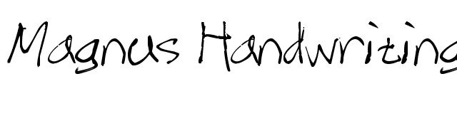 Magnus Handwriting font preview