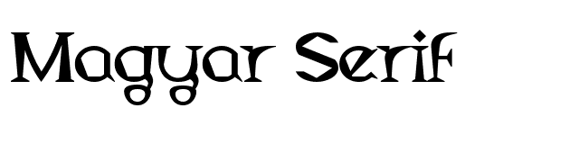 Magyar Serif font preview