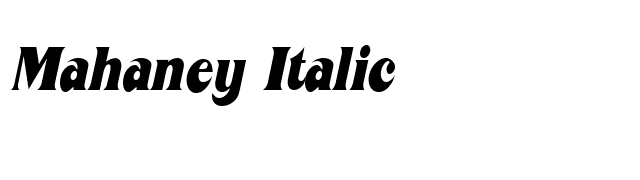 Mahaney Italic font preview