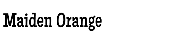 Maiden Orange font preview