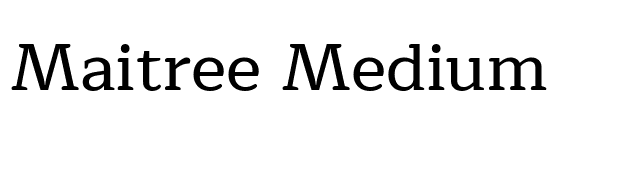 maitree-medium font preview