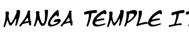 Manga Temple Italic font preview