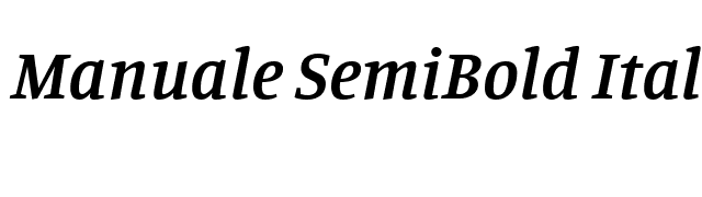 manuale-semibold-italic font preview