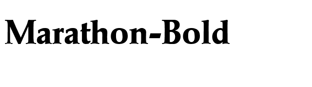 Marathon-Bold font preview