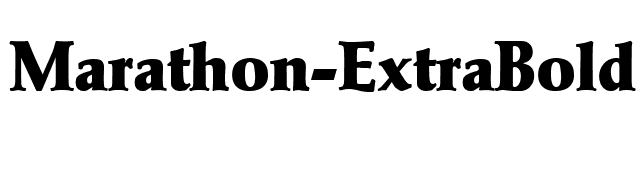 Marathon-ExtraBold font preview