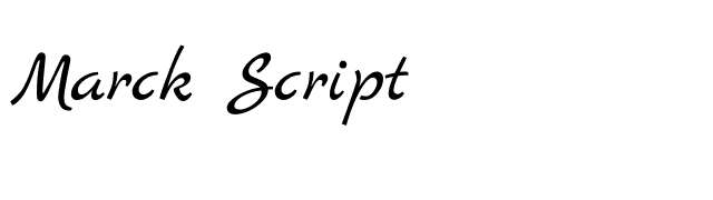 Marck Script font preview