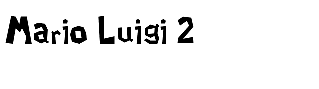 Mario Luigi 2 font preview