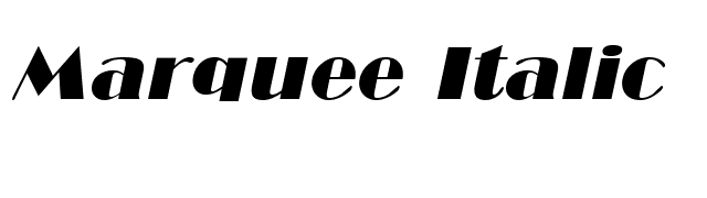 Marquee Italic font preview