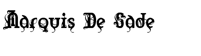 Marquis De Sade font preview