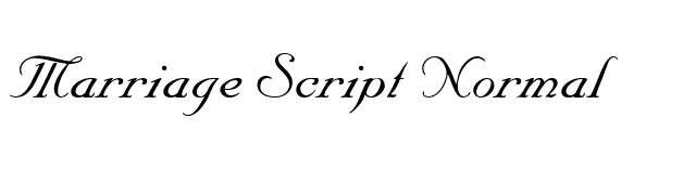 Marriage Script Normal font preview