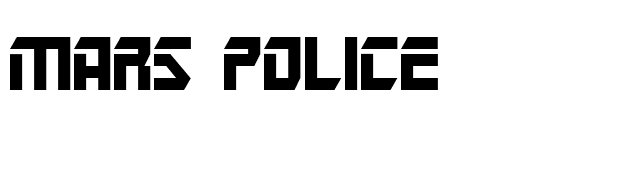 Mars Police font preview