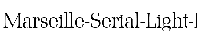Marseille-Serial-Light-Regular font preview