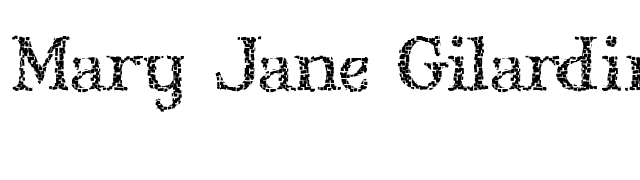 Mary Jane Gilardino font preview