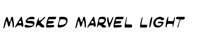 Masked Marvel Light font preview