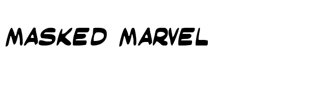 Masked Marvel font preview