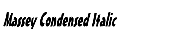 Massey Condensed Italic font preview