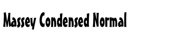 Massey Condensed Normal font preview
