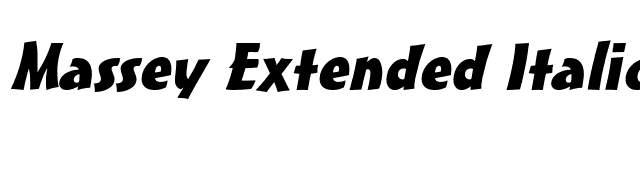 Massey Extended Italic font preview