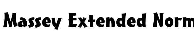 Massey Extended Normal font preview