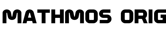 Mathmos Original font preview