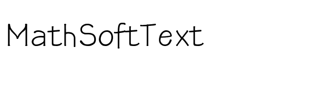 MathSoftText font preview