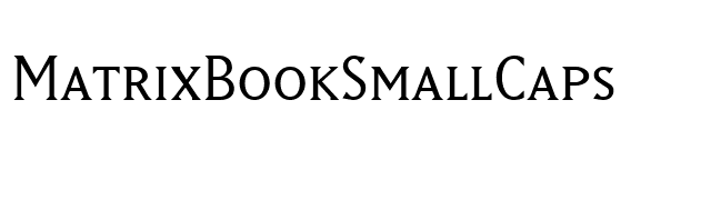 MatrixBookSmallCaps font preview